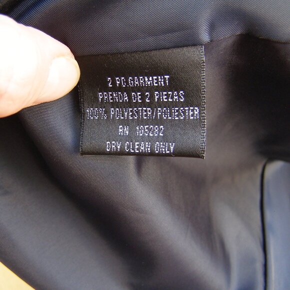 SICARI size 8 Navy blue pinstripe ladies' blazer Corporate professional jacket - Picture 10 of 10